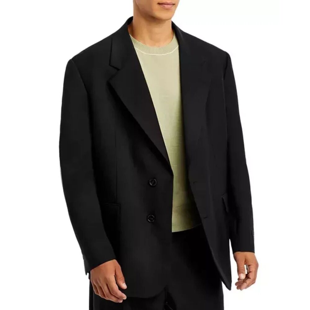 MM6 Maison Margiela Suit Jacket Mens Size 48 Black Oversized Fit Wool $1400